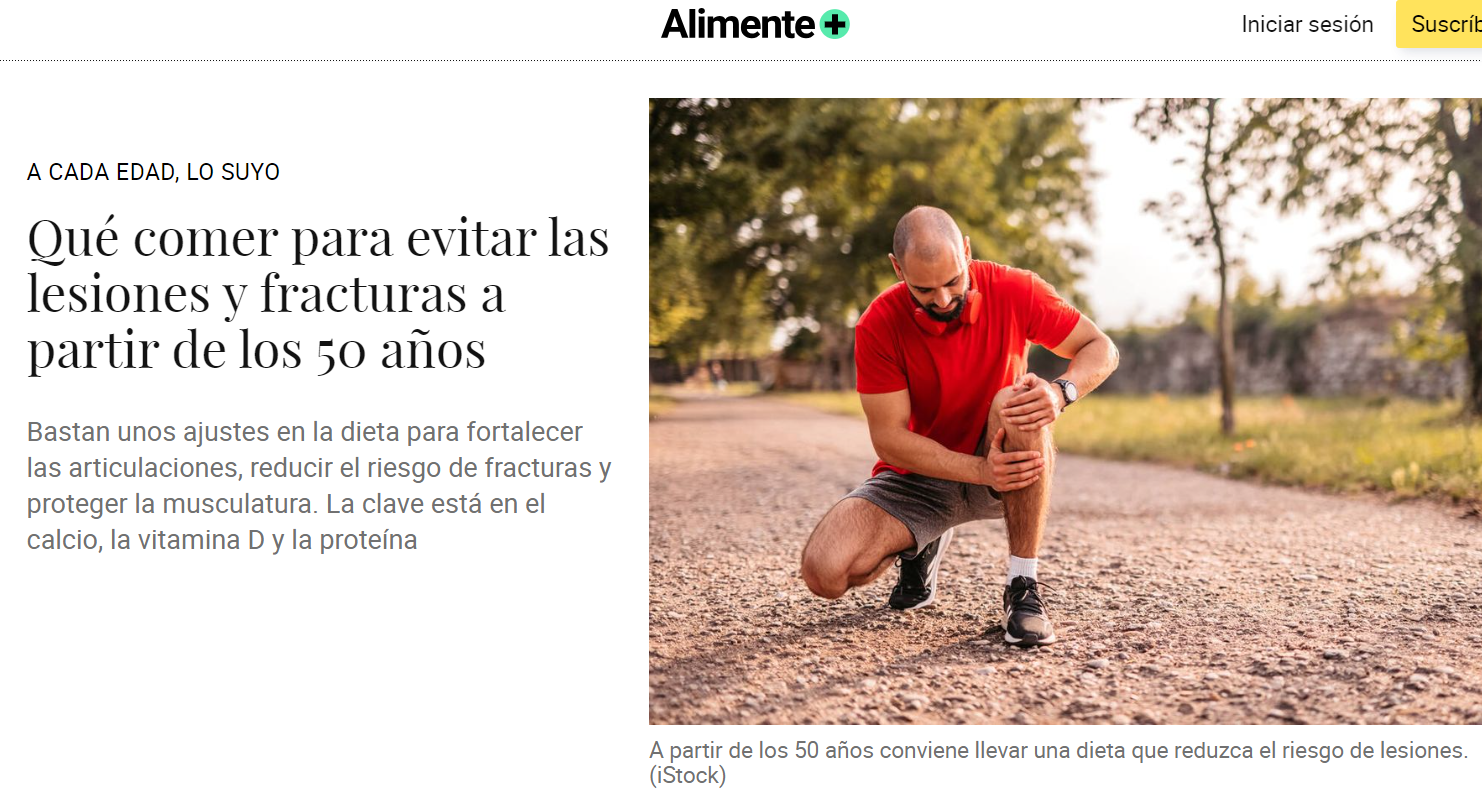 Qué comer para evitar las lesiones y fracturas a partir de los 50 años NO HAY EXCUSAS