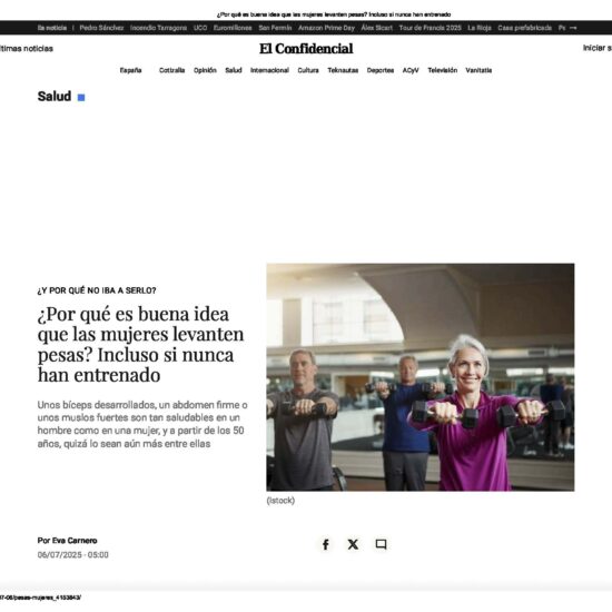 Por qué es buena idea que las mujeres entrenen fuerza_CÉSAR BUSTOS