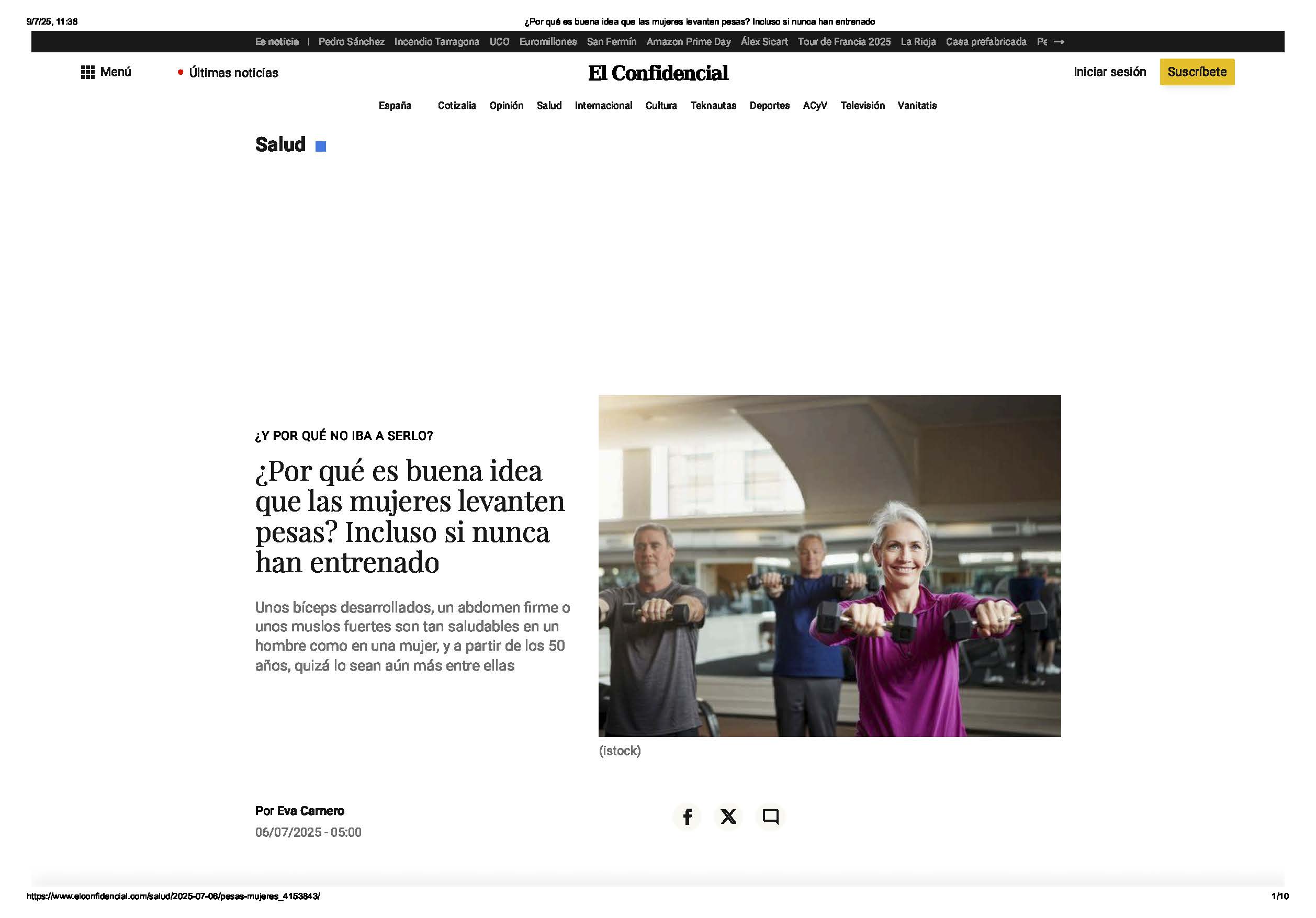Por qué es buena idea que las mujeres entrenen fuerza_CÉSAR BUSTOS